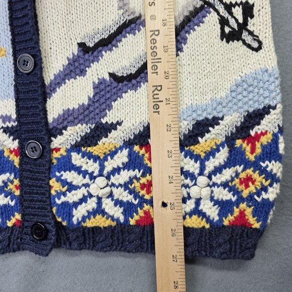 Vintage Crystal Kobe Sweater Vest Womens Medium Navy Ugly Christmas Snowman 90s - Picture 8 of 9